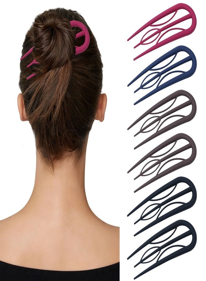 سي اتش ال اي انس اس ٦ دبابيس شعر فرنسية للنساء - شوكات شعر كبيرة على شكل حرف U بأسنان داخلية، تثبيت قوي للشعر الكثيف والخفيف، سهلة الاستخدام لعمل تسريحات فرنسية ملتوية، وتسريحات مرفوعة، وكعكات، وشينيون، إكسسوارات تصفيف الشعر - Image 1